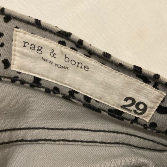 Rag & Bone Hana Jeans Cheetah Print - Gray - Like New - Picture 6 of 7